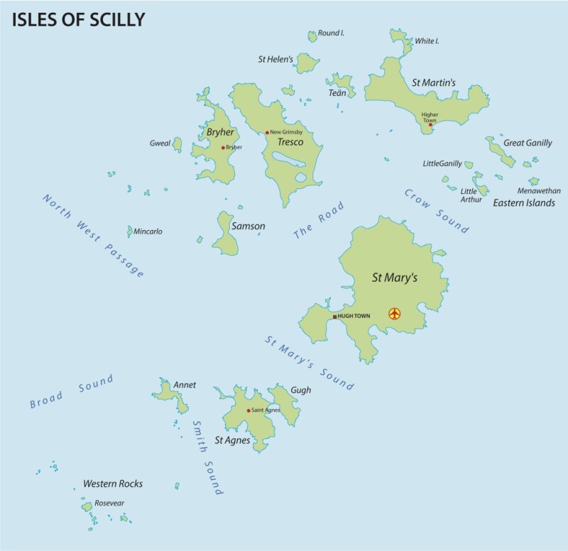 The archipelago has five inhabited islands.