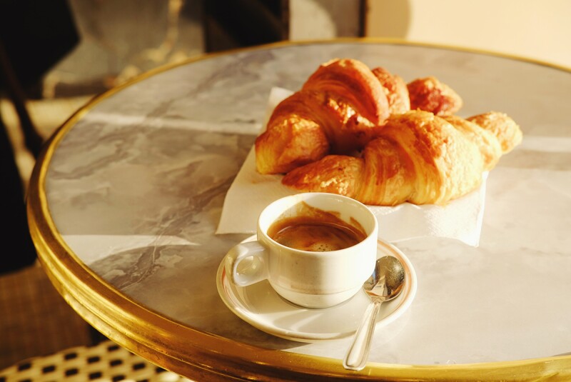 In France, Spain, and Italy, breakfast is a simple affair.