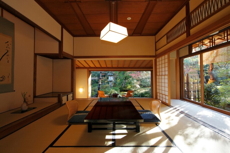 A garden view suite at Asaba Ryokan in Japan