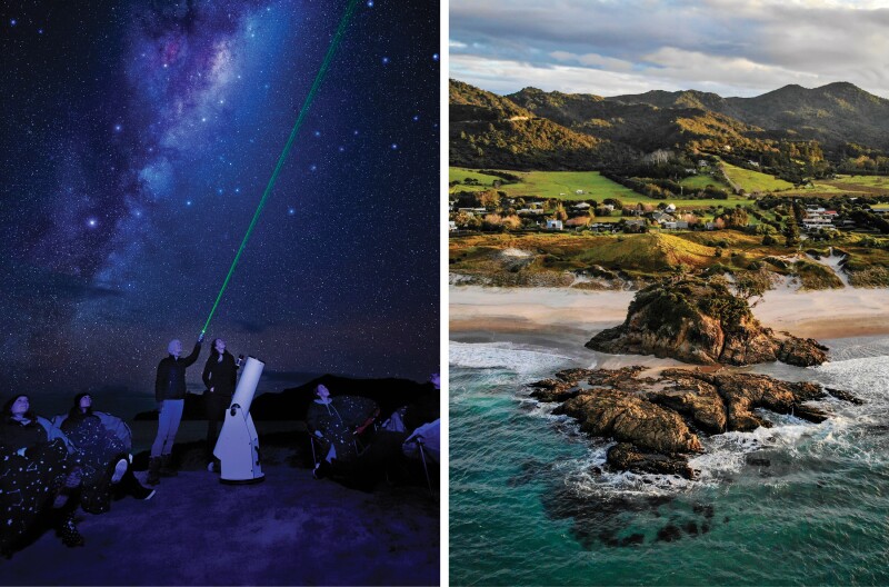 Aotea island in New Zealand has dark skies and wild nature