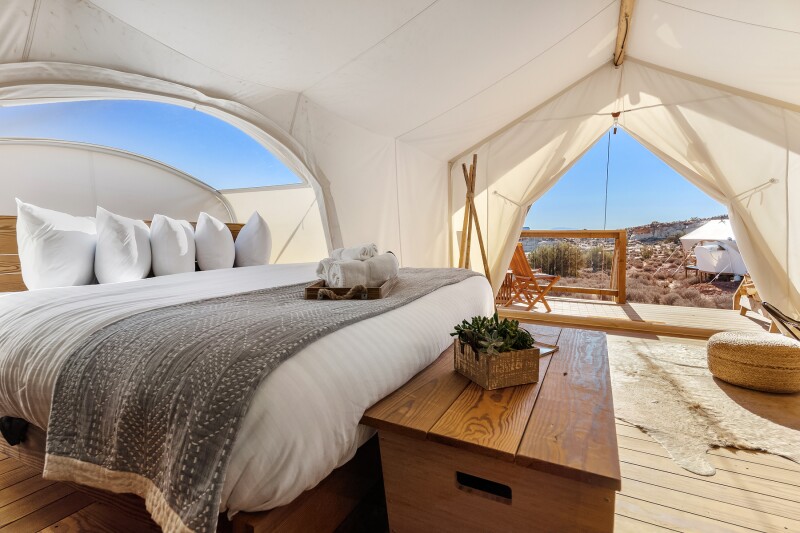Under Canvas stargazing tent