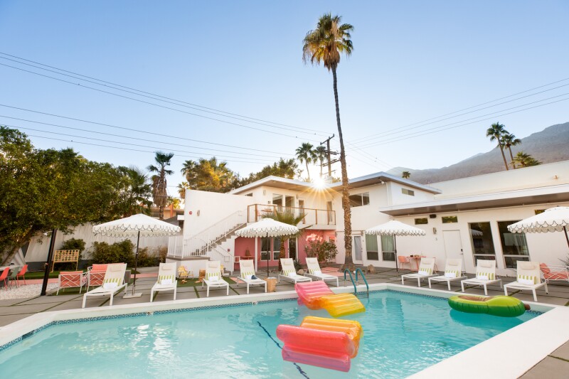 Grab your friends and stay at the 10-room The Wesley in Palm Springs.