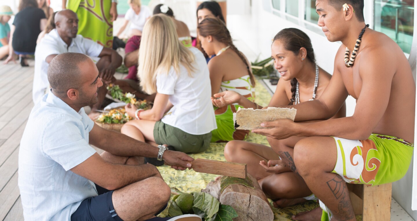 Craft lessons on Paul Gauguin Cruises