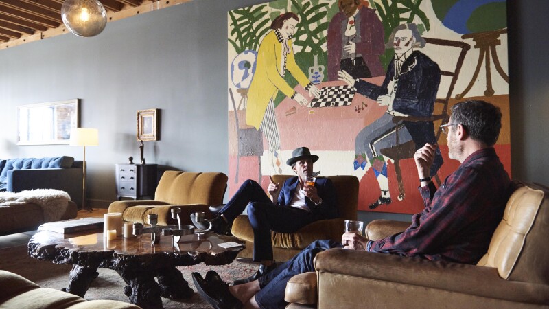 Kicking back with Walton Goggins in the Mullholland Room might be the best way to end a Route 66 road trip.
