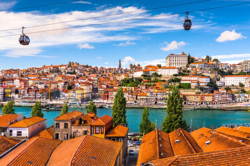 Portugal old town on the Douro River.