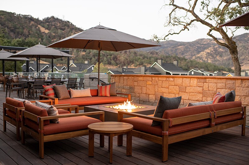 Outdoor couches at Truss