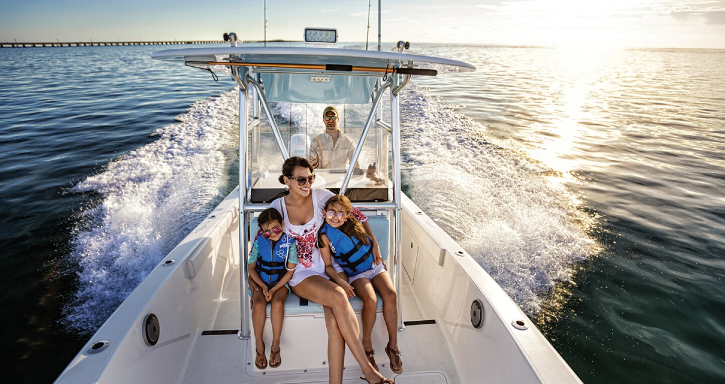 A boat ride with the whole family in the Florida Keys