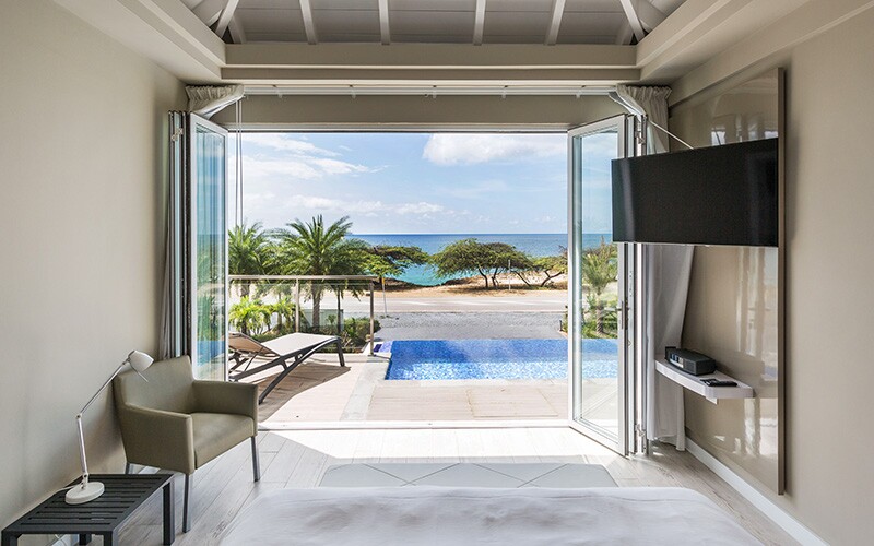 Two of the swanky rooms at Ocean Z boast infinity pools with hydrotherapy jets.