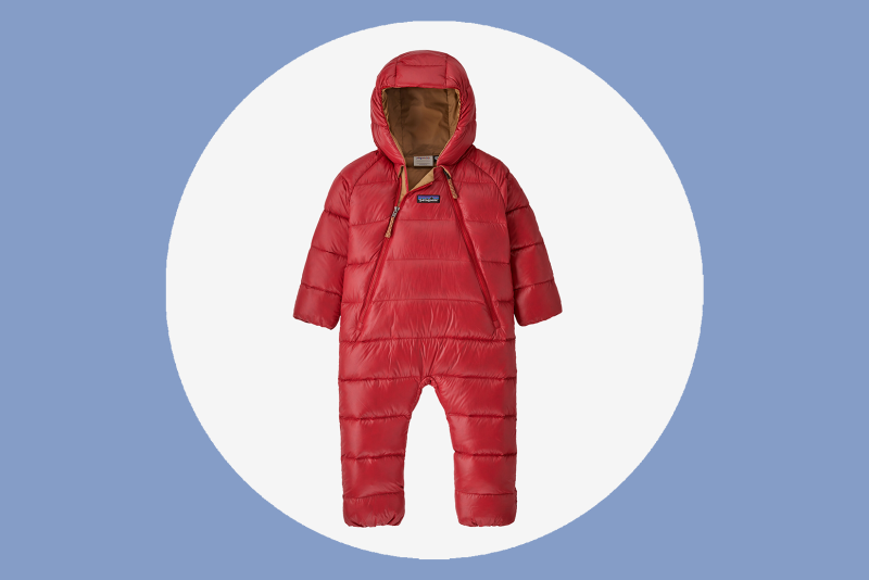 Patagonia Hi-Loft Down Sweater Bunting in bright red