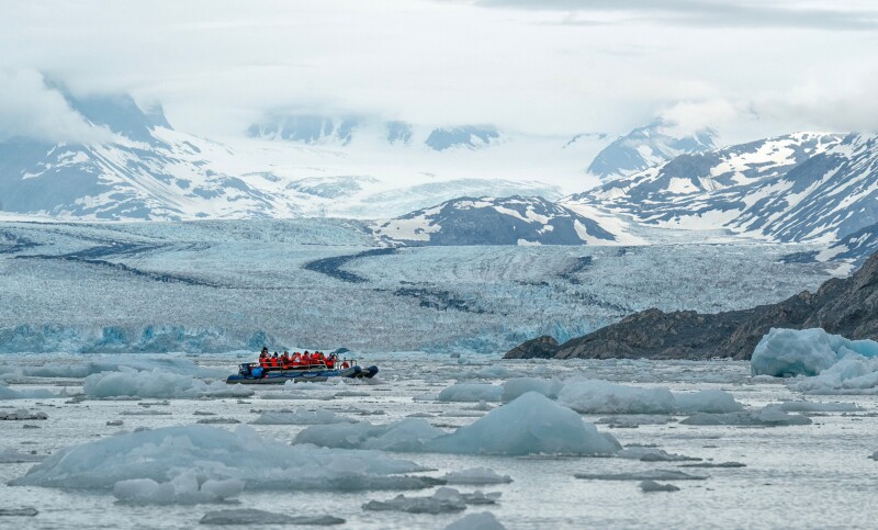 A skiff ride to view the Columbia Glacier