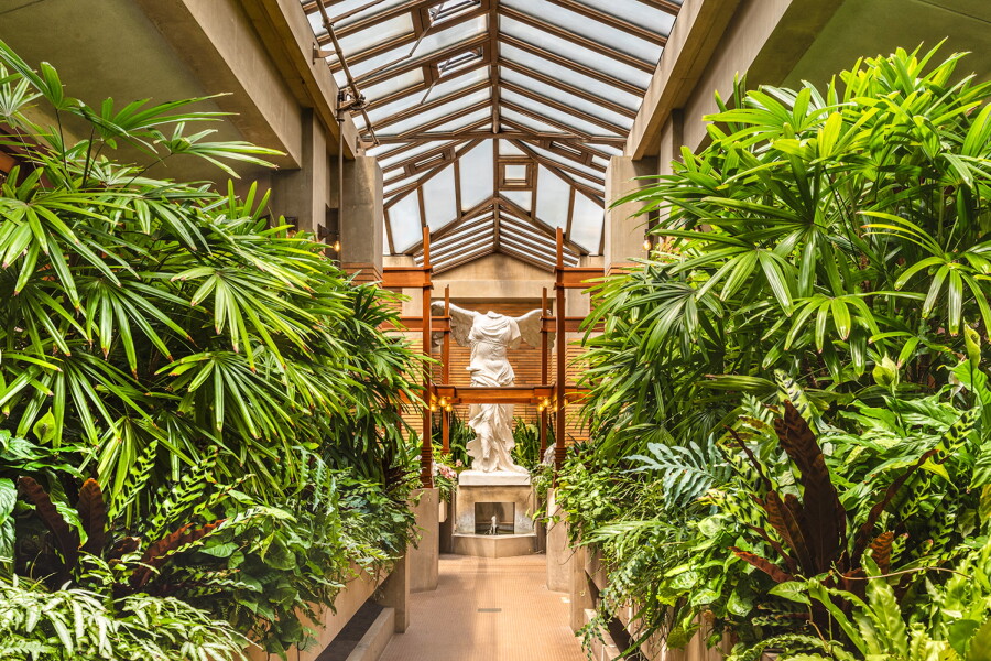 The Frank Lloyd Wright–designed Darwin D. Martin House in Buffalo, NY