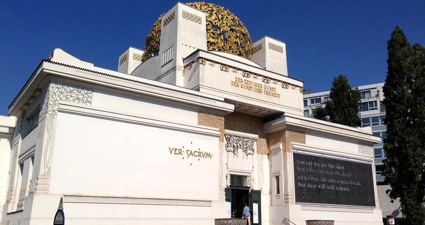 A marble and gold memorial building