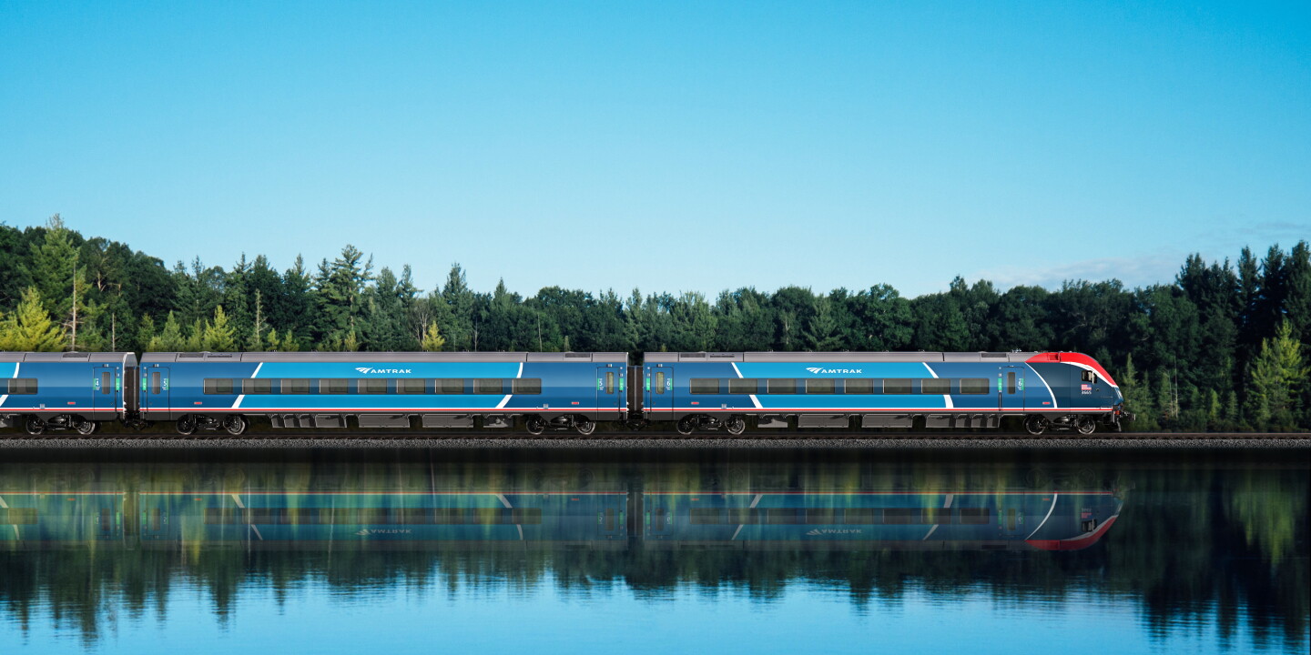 El nuevo tren Airo de Amtrak está listo para su primera salida El nuevo tren Airo de Amtrak está listo para su primera salida