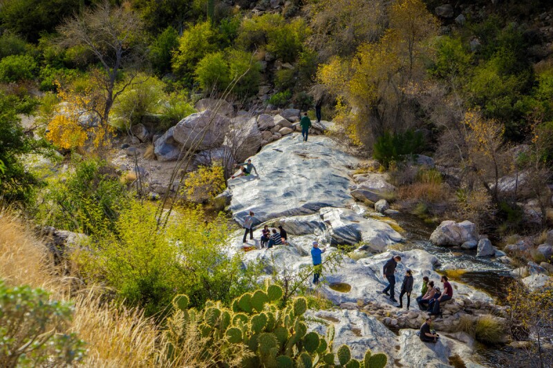 Hiking in Sabino Canyon