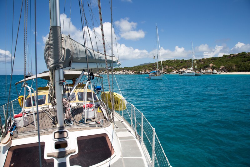 Travelers can hop on boats to transfer between the British Virgin Islands and the nearby U.S. Virgin Islands.