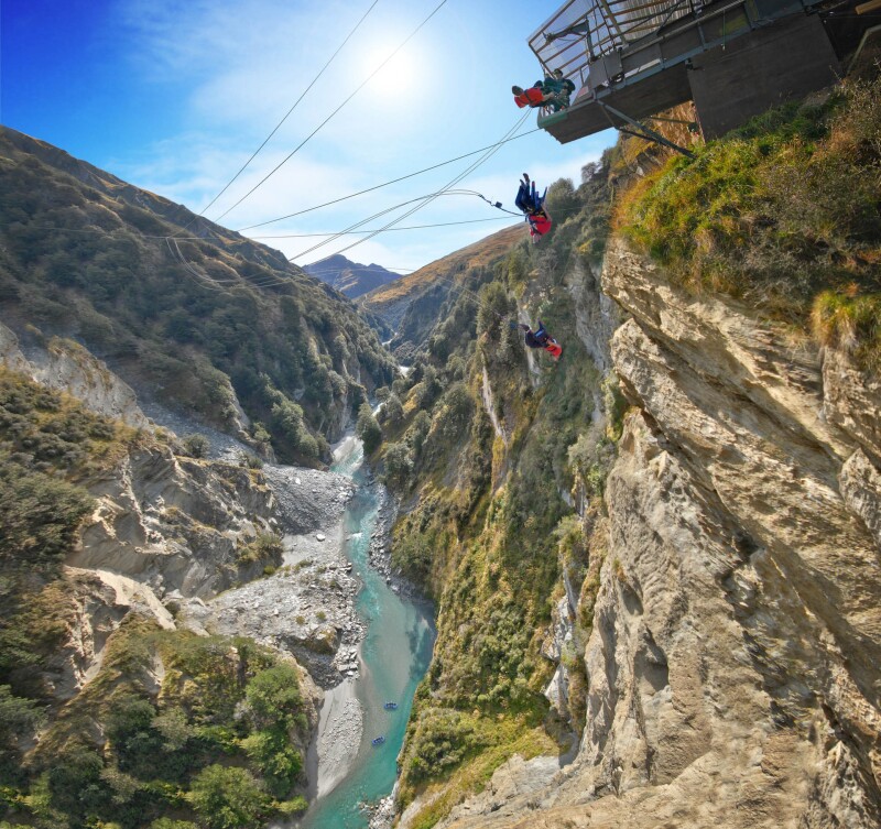 It’s known as the world’s #1 Canyon Swing because it’s also the first of its kind, with 196 feet of freefall, in Shotover Canyon near Queenstown.