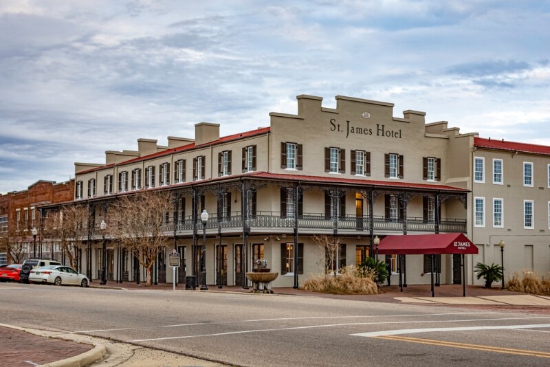 The St. James Hotel was built in 1837 on the banks of the Alabama River.