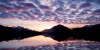 Castellanus clouds form @ sunrise over Mendenhall Wetlands State Wildlife Refuge Coast Mtns Southeast Alaska Juneau Winter