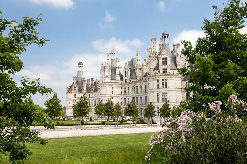 A road trip through the Loire Valley passes many châteaux, including the Château de Chambord.