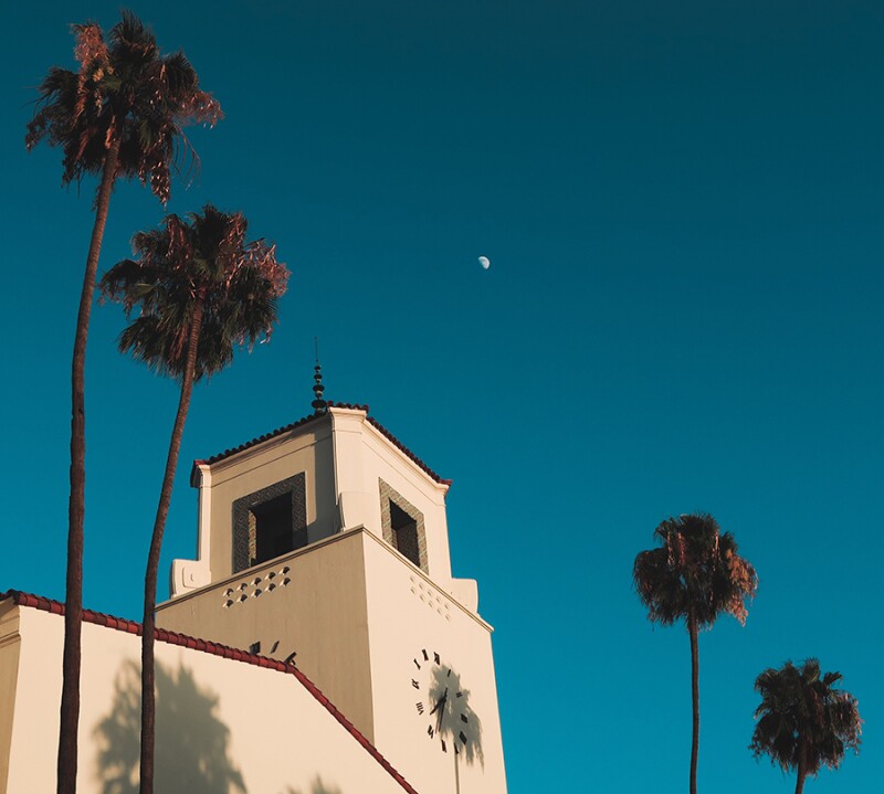 L.A. Union Station is a grand example of the Spanish mission deco style.