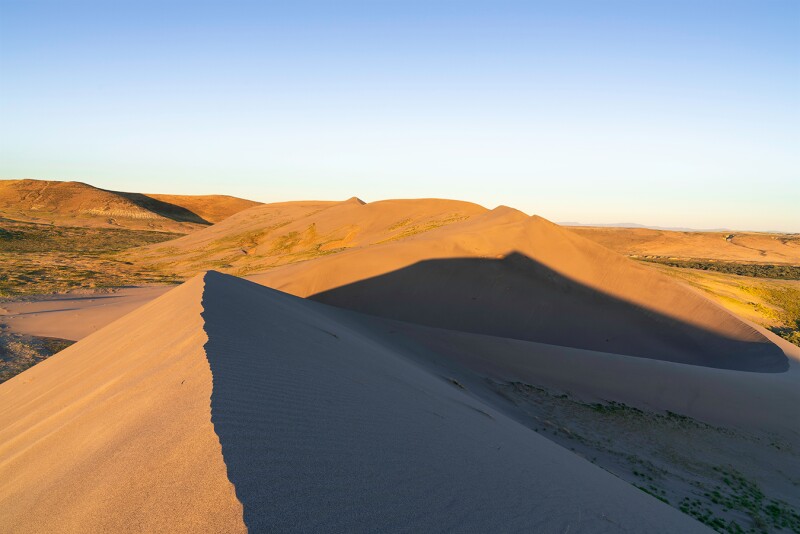 The Bruneau Dunes casting a shadow