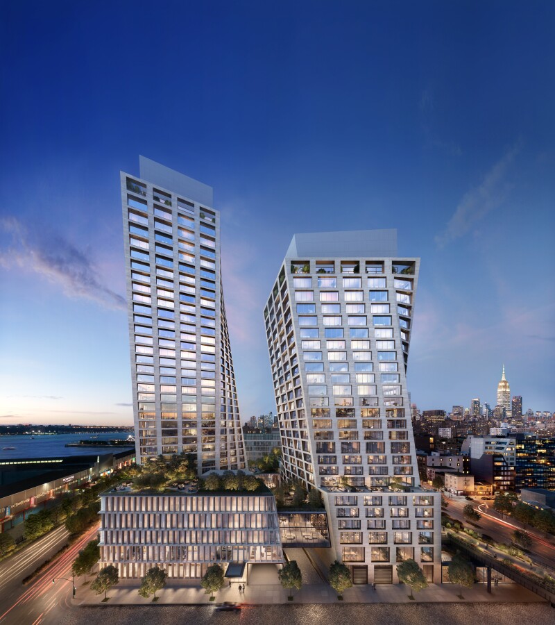 A rendering of the Xi, a development that will include Six Senses New York, in Chelsea