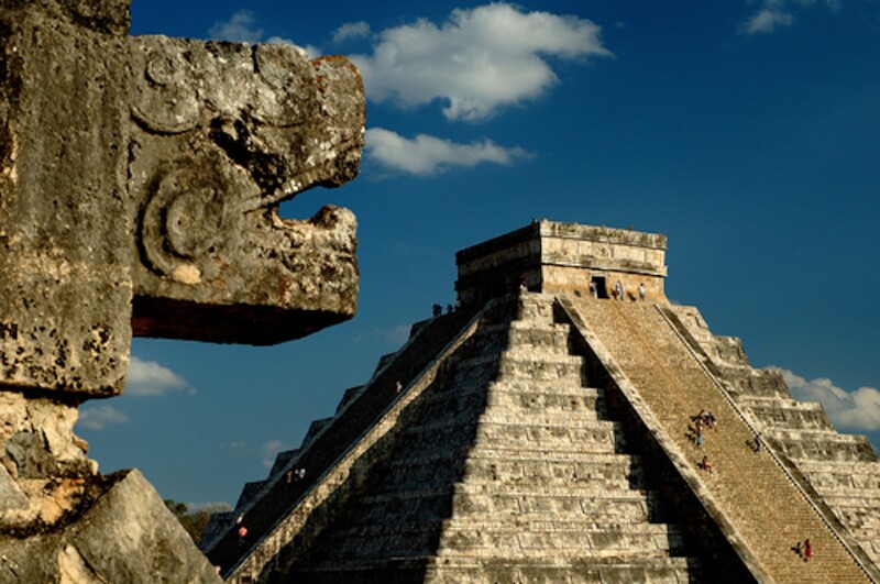 In the spring and fall, Chichén Itzá visitors can see the snake Kukulkan appear.