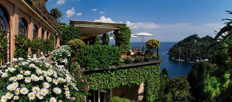 Hotel Splendido, a Belmond Hotel, has views of the sea from its foliage-lined balconies.