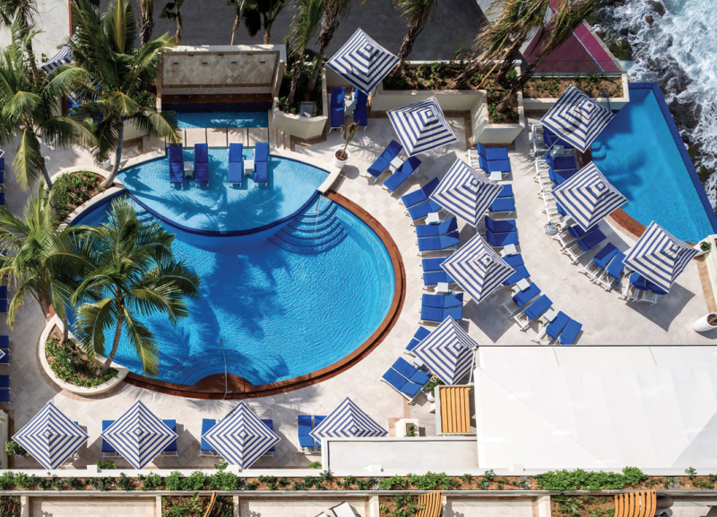 The Condado Vanderbilt Hotel features 212 guest rooms, four pools, and three dining options.