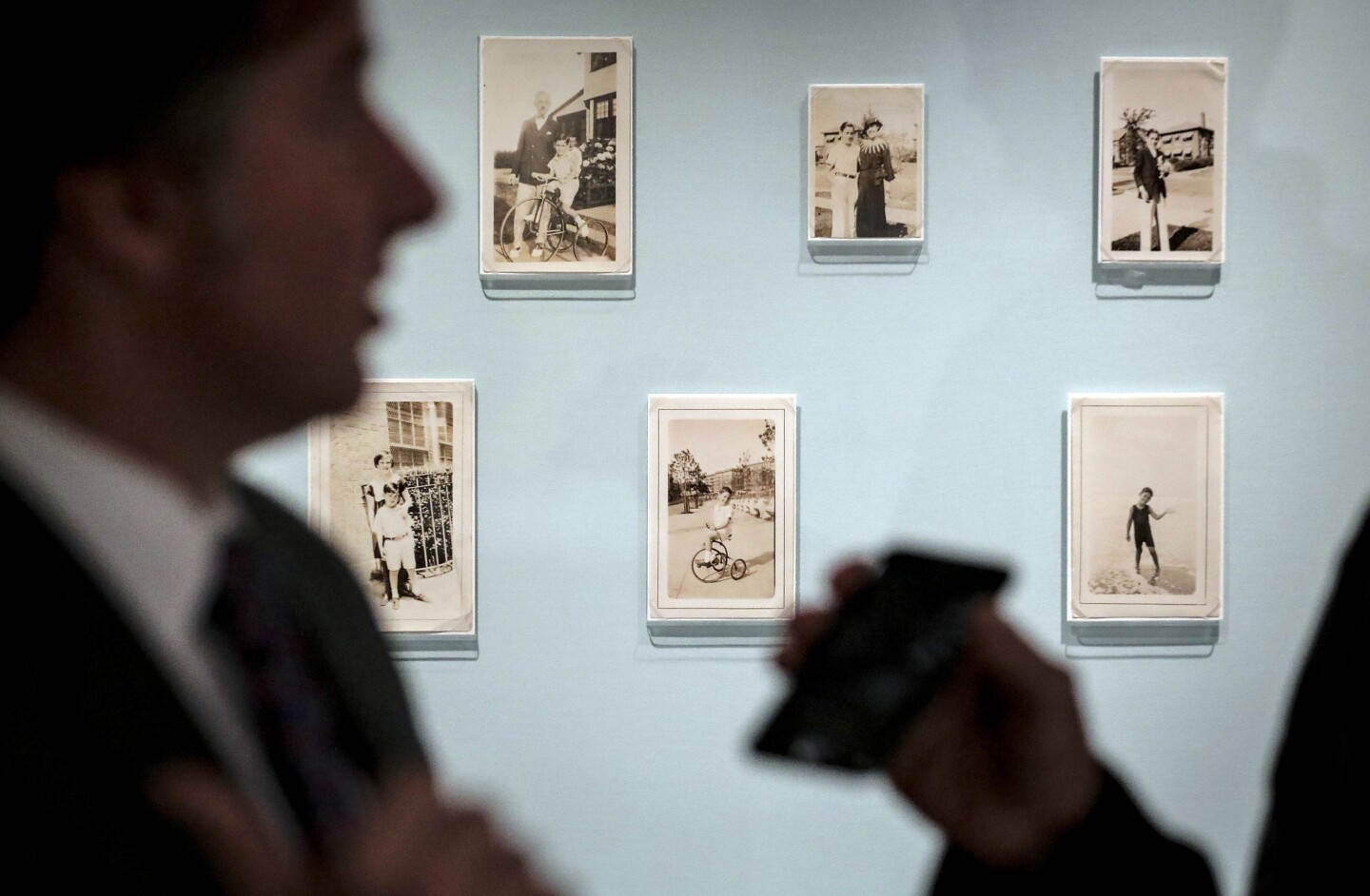 Childhood photographs of Salinger are also on display in the one-room exhibit.