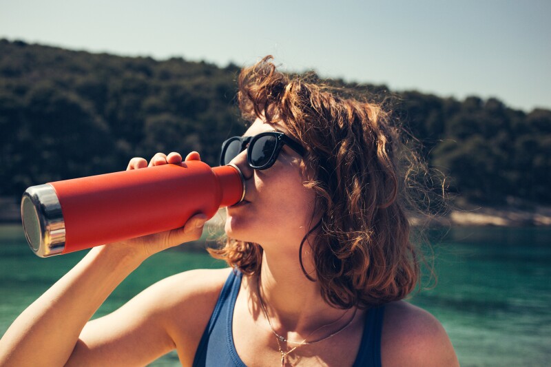 Packing a reusable water bottle is one of the easiest ways to eliminate waste while traveling.