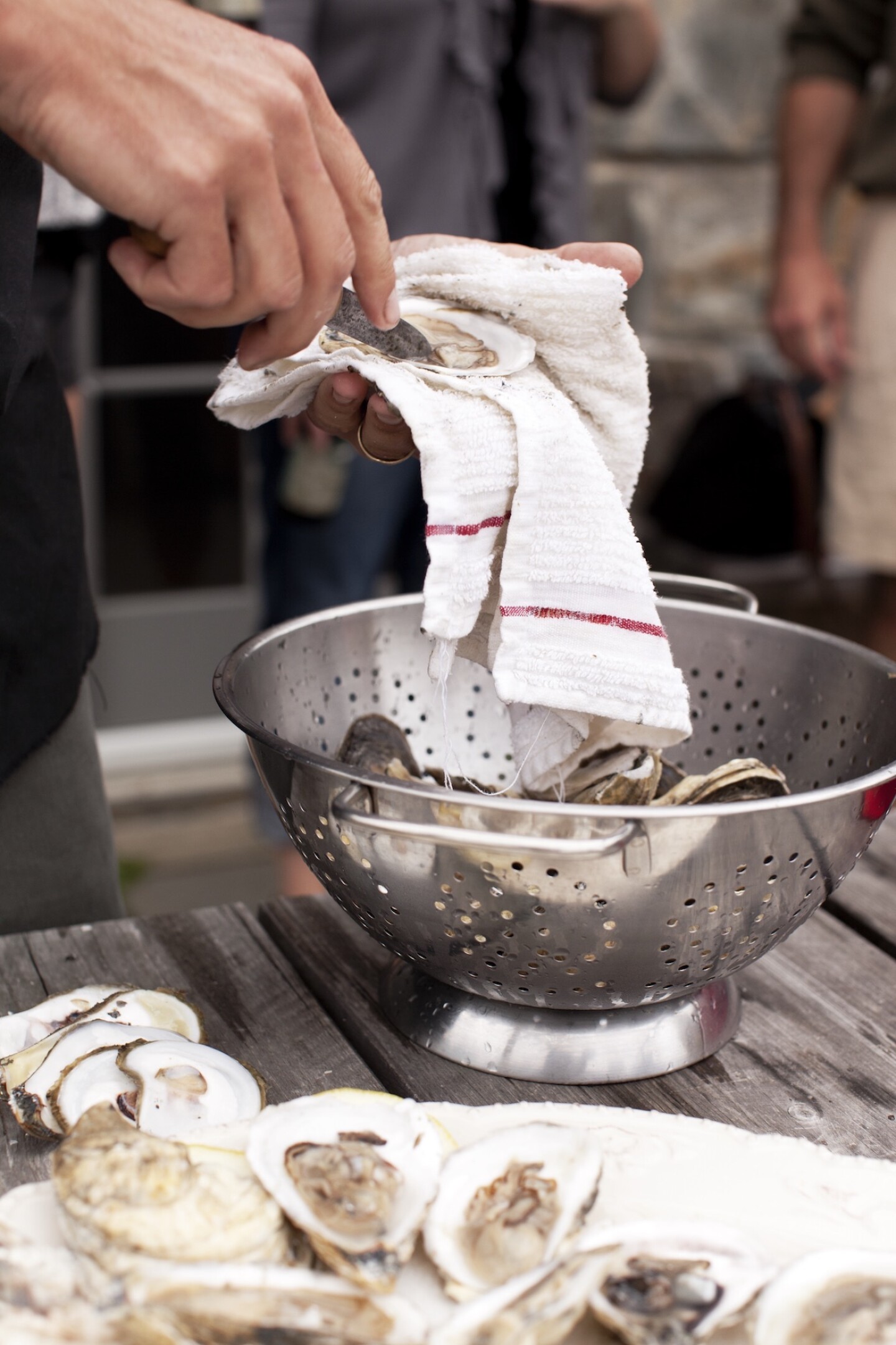 When workshops are over and meals are completed, students sit down to a glorious spread—the fruit of their labor.