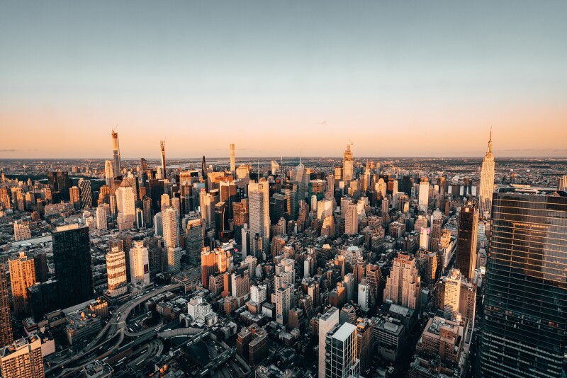Looking east over Manhattan from Edge