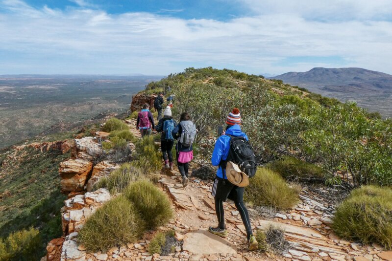 Get away from it all on the 143-mile Larapinta Trail in Australia’s Northern Territory.