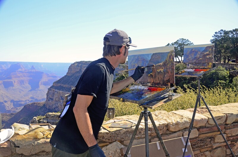 During the Grand Canyon Celebration of Art, landscape artists gather for outdoor events in the national park.