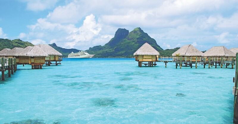 The crystal clear waters of Fiji are on the agenda during Regent Seven Seas' world cruise.
