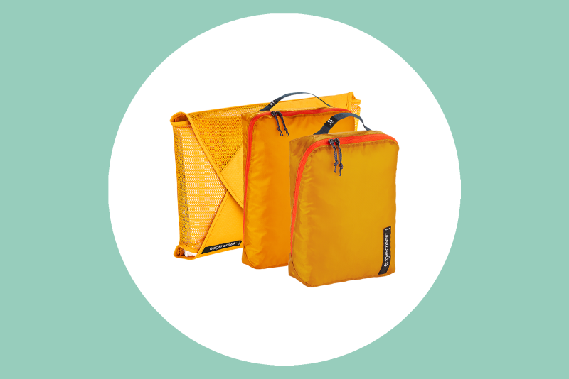 Orange Eagle Creek three-piece packing cube set