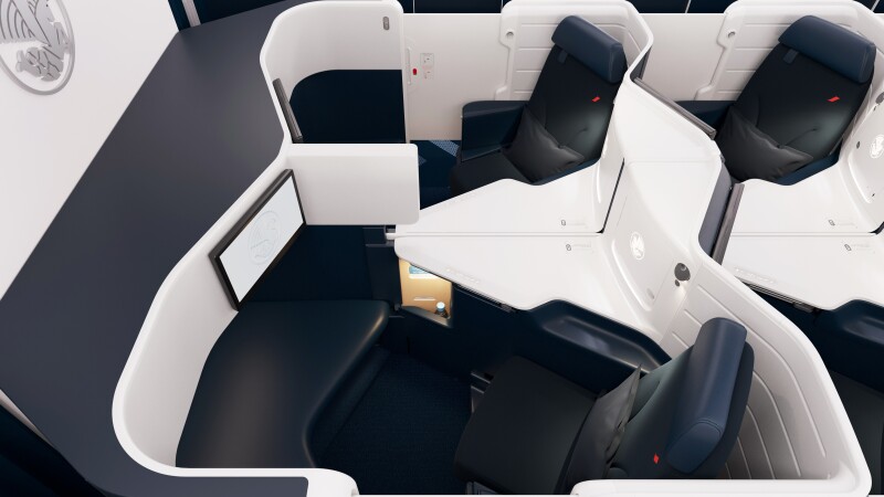 The bulkhead seats have an ottoman instead of a footwell, which is great for individuals traveling with a lap child.