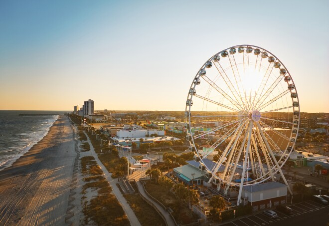 Aerial view of the SkyWheel at Myrtle Beach
