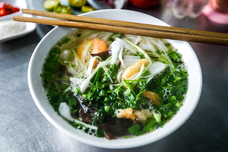 It might be an evening favorite in the United States, but in Vietnam, pho is a breakfast dish.