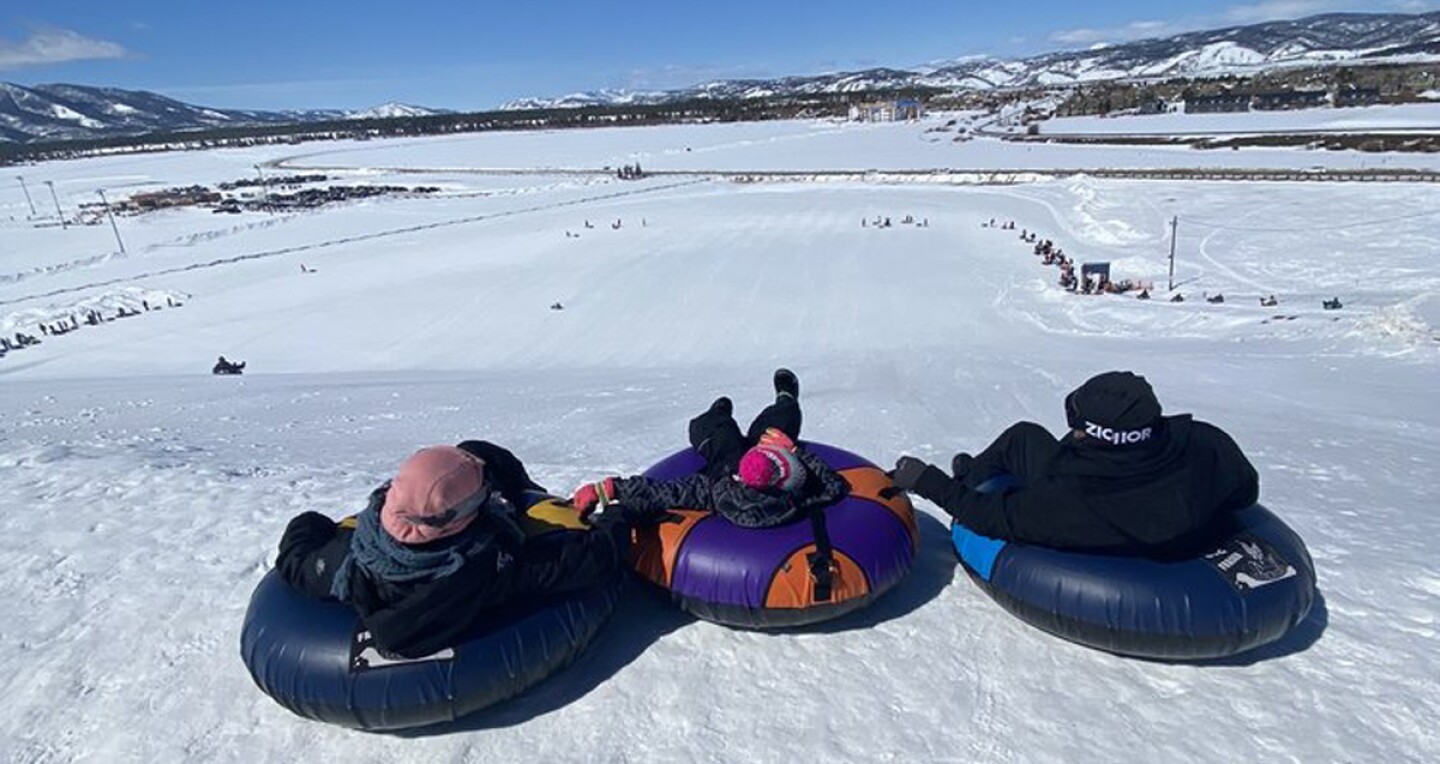 Snow tubing in Colorado