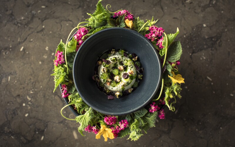 The Restaurant at Meadowood sources many ingredients from its nearby garden.