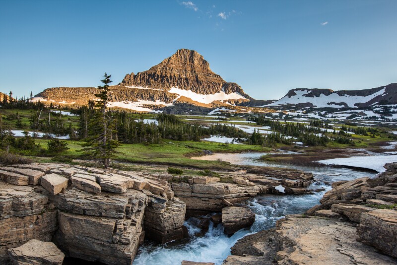 Glacier National Park has over 745 miles of maintained hiking trails.
