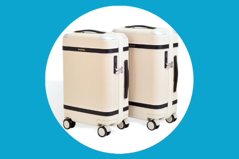 Paravel’s carry-ons are not only back in stock, but also on sale.