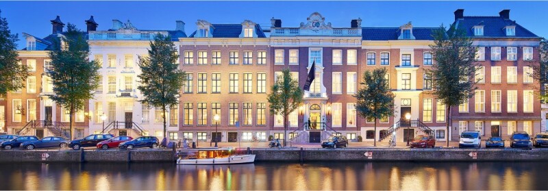 The Waldorf Astoria Amsterdam sits on one of the city’s main canals.