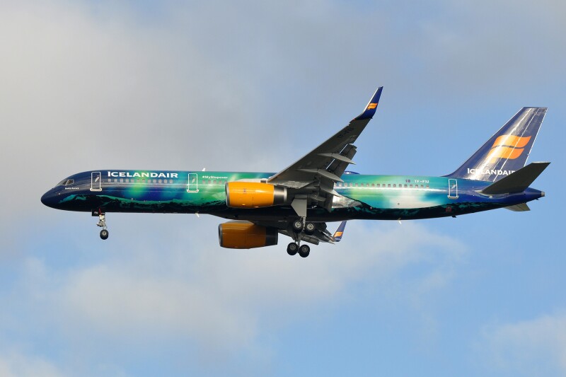 Icelandair’s special livery designs feature natural wonders, including the northern lights.