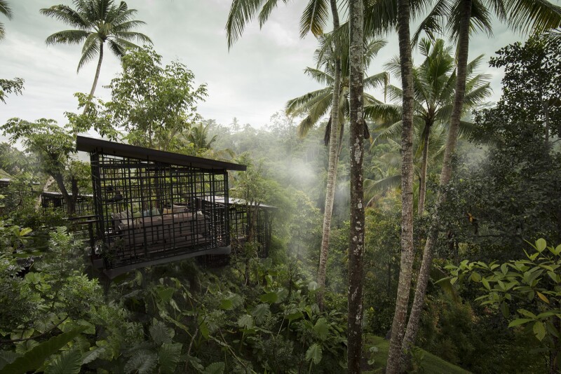 Teahouse tree house at Hoshinoya Bali in the jungle