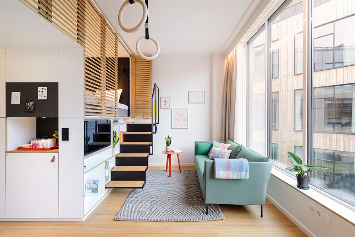 The cozy bed lofts are extra hygge at Zoku.