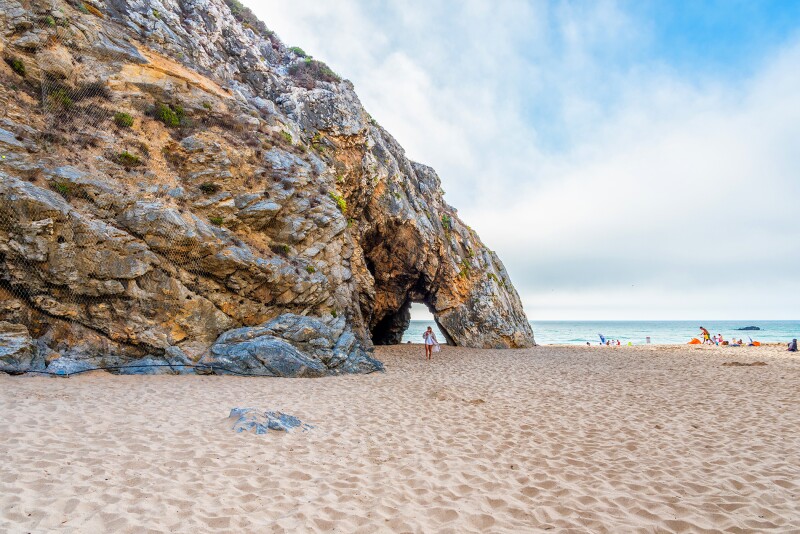 Rocky cliff at Portugal’s Praia da Adraga