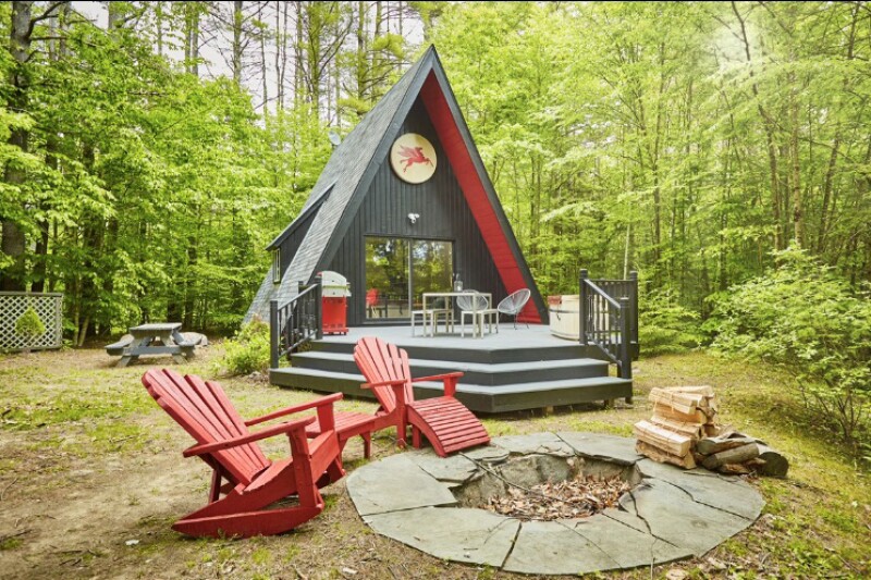 A-Frame Cabin in Jamaica, Vermont.
